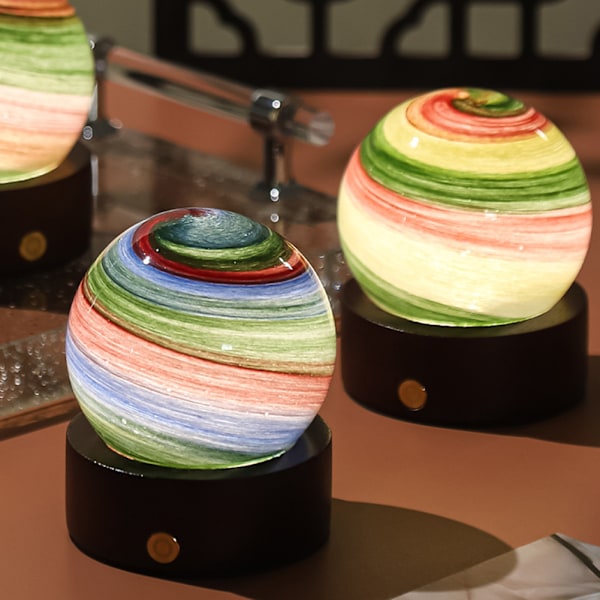 Födelsedagsmånadskonstglober nattlampa 3D-tryckt månlampa för sängbord barnrum dekorativ liten lampa October