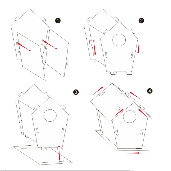 DIY Birdhouse Kit Intressant Lätt att montera Måla Trä Konst Hantverk För Barn Småbarn C