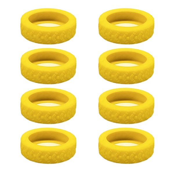 8st Case Hjulskyddsskydd Lågljudsvagnar Väska Case Skydd för stolhjul Yellow