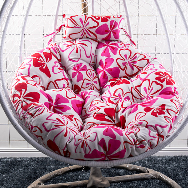 Hängmatta Stolsdynor Soft Pad Kudde Med Nackstöd För Hängande Stol Swing Seat Home Garden Peony Flower Red 120cm