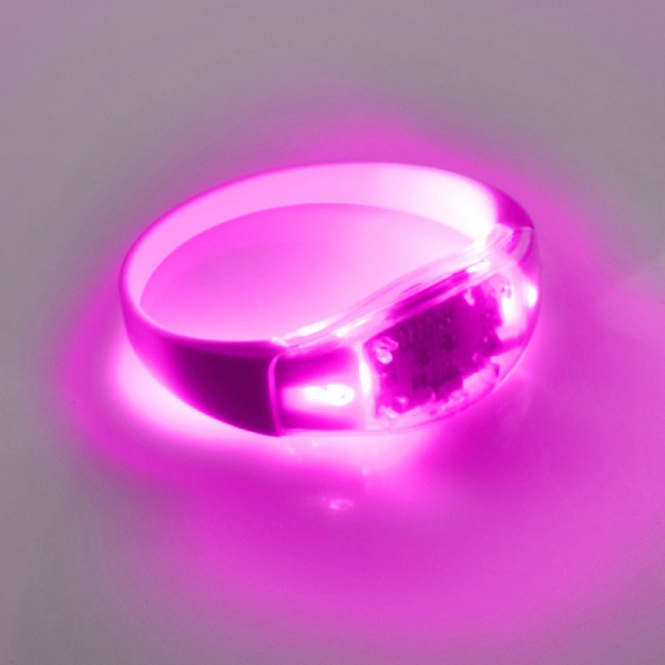 Nattklubb Luminous LED-armband Ljud Vibration Luminescens Silikonarmband Födelsedagsfest Luminous Armband Purple