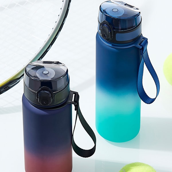 500ml/650ml/1000ml sportvattenkopp i plast Multifunktionell återanvändbar vattenkopp för fitness Blue Red 650ml