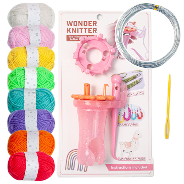 Jul handvevad repflätningsmaskin Professionell handgjord set Pink Double Headed