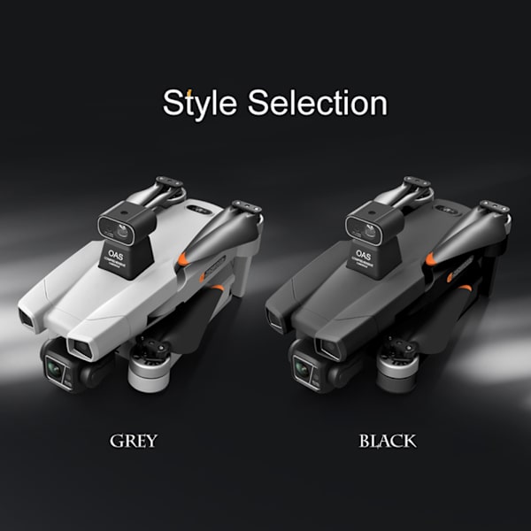 Mini Borstlös Positionering Flygande Drönare Extra Lång Uthållighet Quadcopters Leksaker Nyhet Födelsedagar Present Grey 4K 1B
