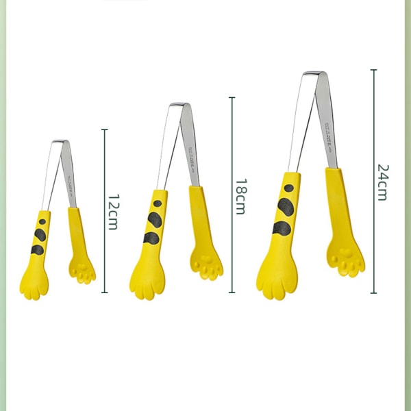 Cat Claw Clip i rostfritt stål Matklämma Kökstång Högtemperaturbeständig Yellow Trumpet