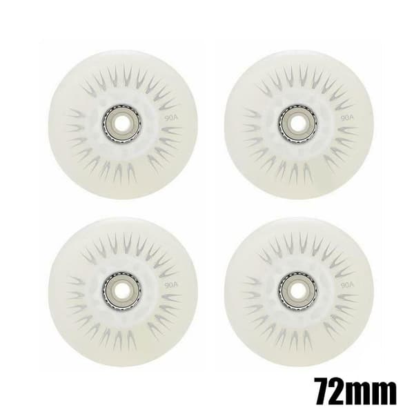 4st Flash Inline Skate Wheels 90A LED Lighting Skating Wheels 80 76 72 68 Green 72mm