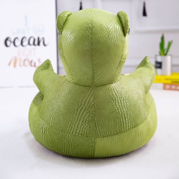 Dinosaurieformad plysch barnsoffa Tecknad figur Mjuk golvstol Leksak med ryggstöd och armstöd för toddler som lär sig sitta Green