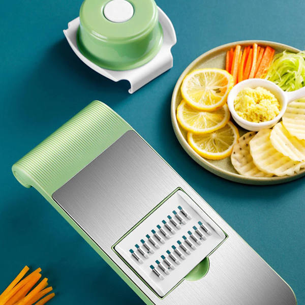 Multifunktion grönsaksskärare Säkerhet Potatisrädisa rivjärn Frukt Grönsaker Skärverktyg Set C