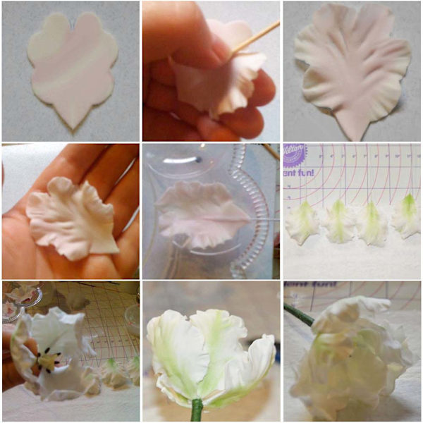 Rostfritt stål gör-det-själv- form Återanvändbara kronblad Kex Cutter Kaka Fondant Blomma Skärform Moulds