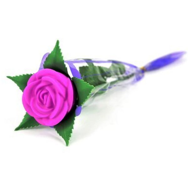 Glow In Dark Artificiell Vivid Rose Flower Holiday romantisk present till flickvän Hustru Mamma Blue