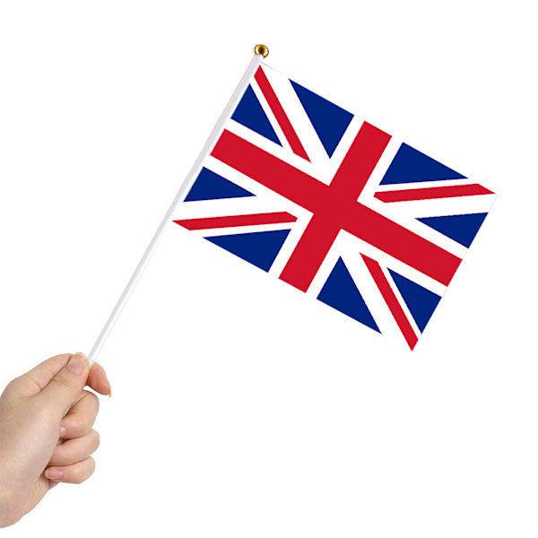 British National Flag Handhållen Stick Flag Celebration Supply för inomhus utomhus 1