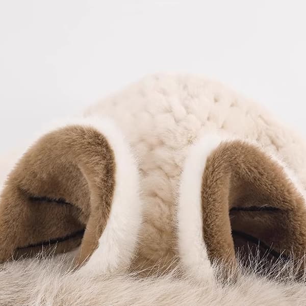 2 st Fox-Ears Scarf Hat Set Snygg älskvärd pendlingsmössa för utomhusbruk White
