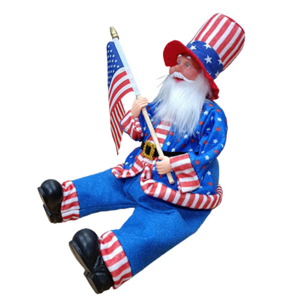 Självständighetsdagen Uncle Sam PVC Action Figur Desktop dekorativ prydnad C