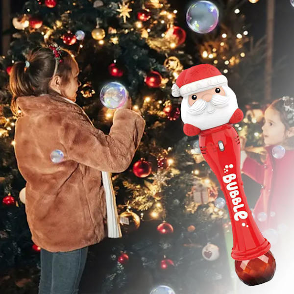 Christmas Santa Bubble Wands Leksaker för barn Bärbar stor kapacitet bubbelblåsare för pojke flicka barn Bx146