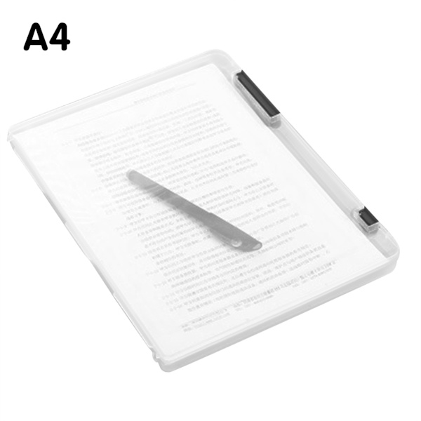 A4/A5 Transparent förvaringslåda Bärbar organizer Black Large A4