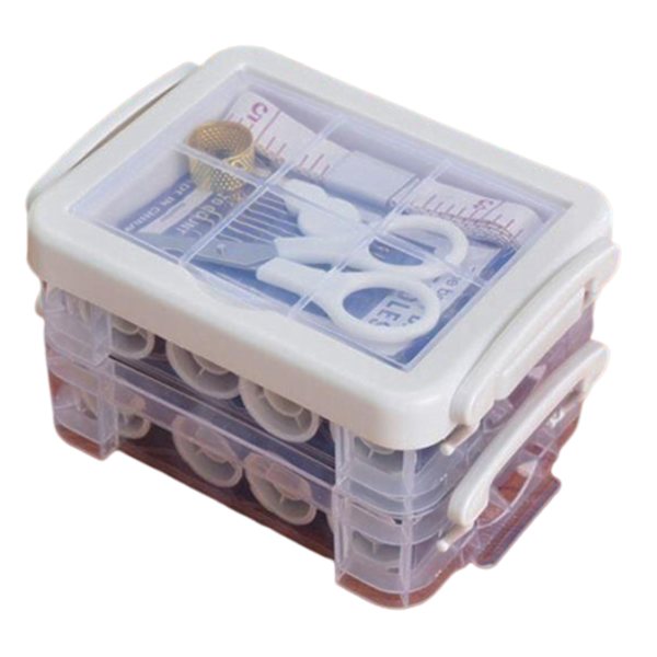Hushållssynålslåda 6 delars kit Universal gör-det-själv-sömnadslåda Sytillbehör White