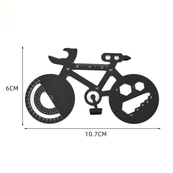 Creative Cykel Flasköppnare Skiftnyckel EDC Verktygskort svart