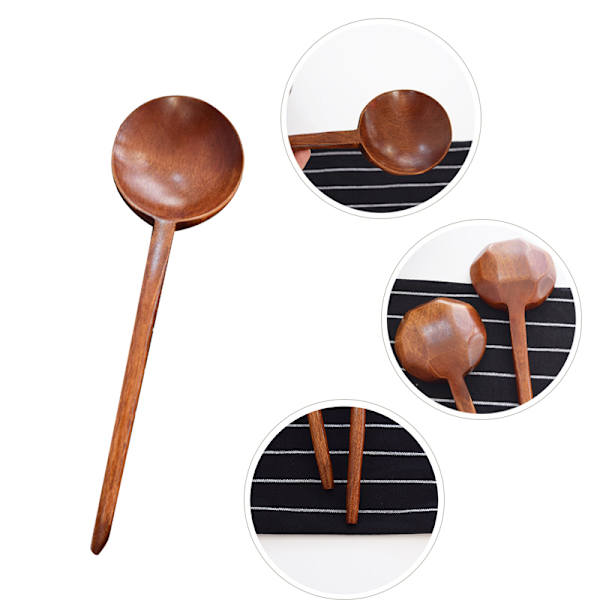Dutable matlagningsskedar i trä Kreativ blandningssked Non-stick Pan Köksredskap