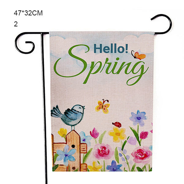 Blomsterträdgårdsflagga 12×18 tum liten vertikal dubbelsidig säsongsbetonad utomhusdekor för gårdsgård 4 47*32cm