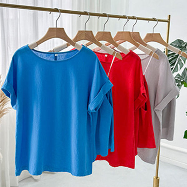 Casual enfärgad T-shirt med korta byxor Bekväma andningsbara kläder för kvinnor dagligt slitage Light Grey L