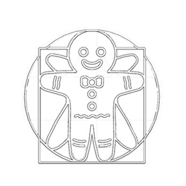 Xmas Pepparkakor Man Kex Att göra frimärken Form Multifunktionspräglade konditorivaror för köksbakning Vitruvian