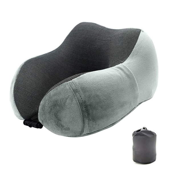 Rese Nackkudde Memory Foam U-formad nackstöd Nackstöd Resekuddar Grey