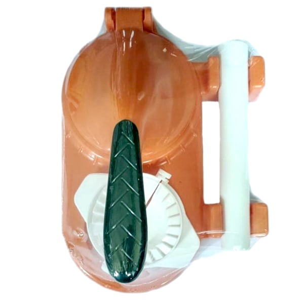 DIY Dumpling Skin Maker Hushållsmanual Snabbpress Dumpling Skin Mall Orange 3PCS