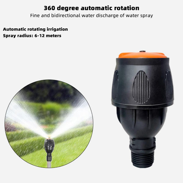 Rostfritt stål Stativ Rotarys Sprinkler Automatiskt roterande bevattningsmunstycke för uteplatser Sprinkler