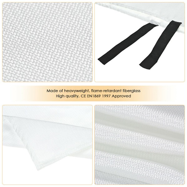 Brandfilt Quick Release Emergency Shelter Glasfiber för hem och kontor 1m