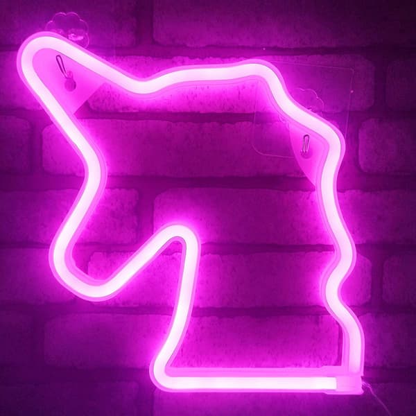 Unicorn Neonskyltar Special LED Nattljus Väggdekor Batteri Drivs För Hem Sovrum Bar Multicolour