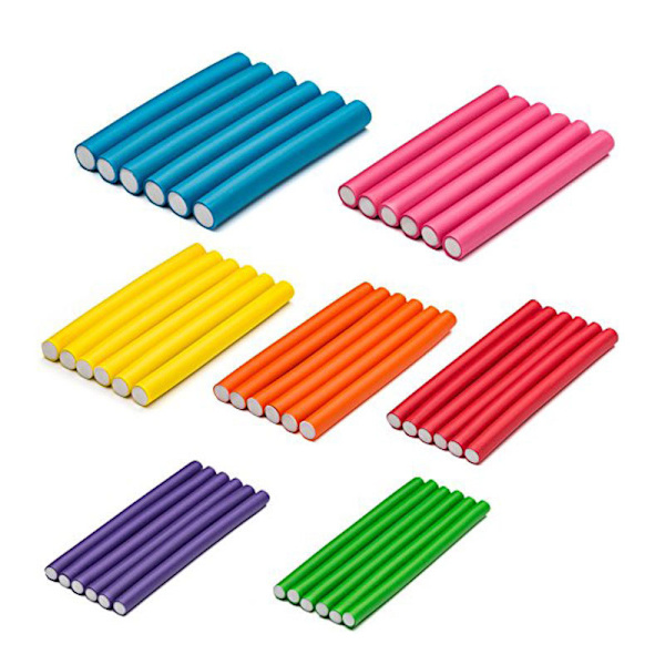 42 st Flexibel Sponge Twist Hair Curling Stavar Rollers Curler DIY Styling Tools Nyhet