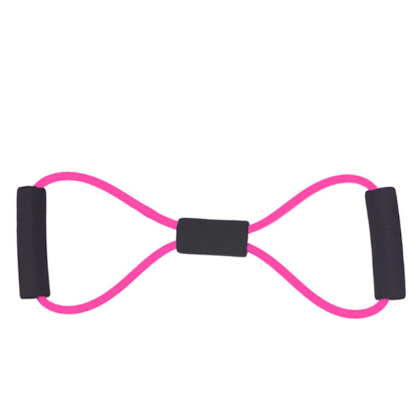 Figur 8 Resistance Band Säker Multifunktionell Lättvikts Bärbar Hållbar Långvarig för träning Muskelträning Red
