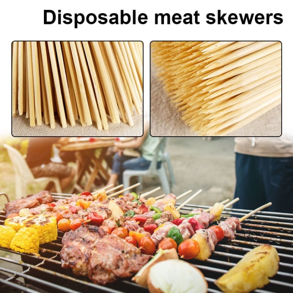 500/1000 st Naturliga BBQ-spett Träspett för olika frukter Kebabsgrill Mycket förnybara naturresurser 15cm 1000