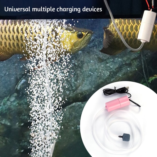 USB akvarium vattenpump för syresättning Hållbar akvarium vattencirkulationssystem för hemma utomhus Black