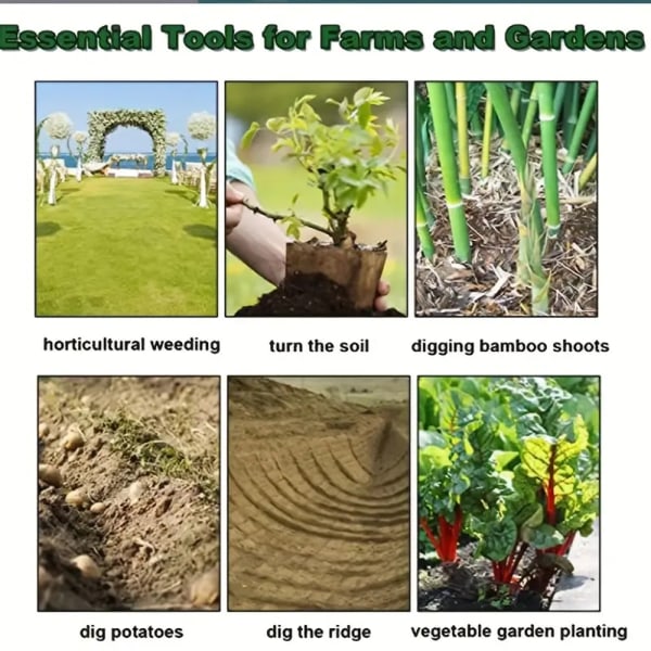 Multifunktionellt verktyg för manuell ogräsrensning Hushållsplanteringsmaterial för trädgårdsgården Round long
