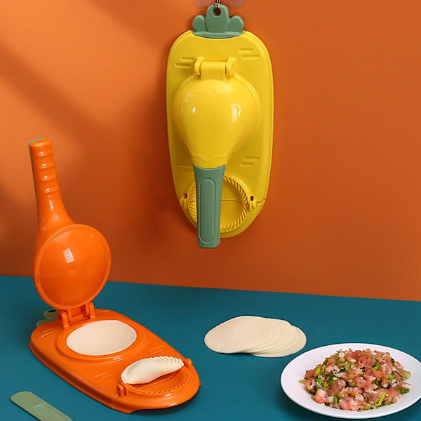 Söt 2-i-1 Dumpling Maker Multifunktion Mould för pannkakor Orange
