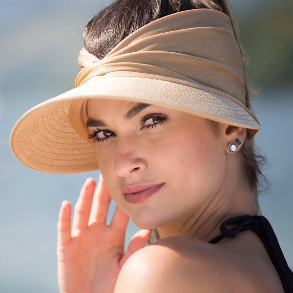 Sommer Dame Solhat Pakkelig Stor Skygge Solskærm Hatte Dame Sommer UV Beskyttelse Strandkasket Dark Grey