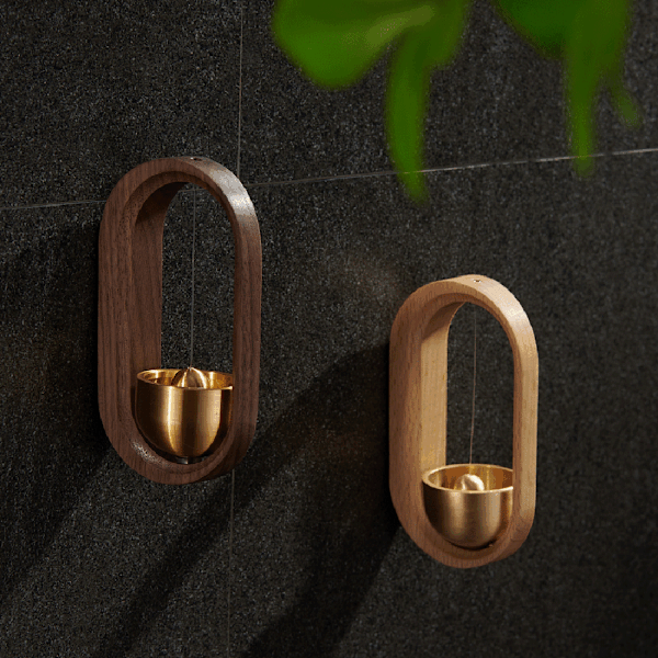 Trä Mässing Dörrklocka Magnetic Windchime B