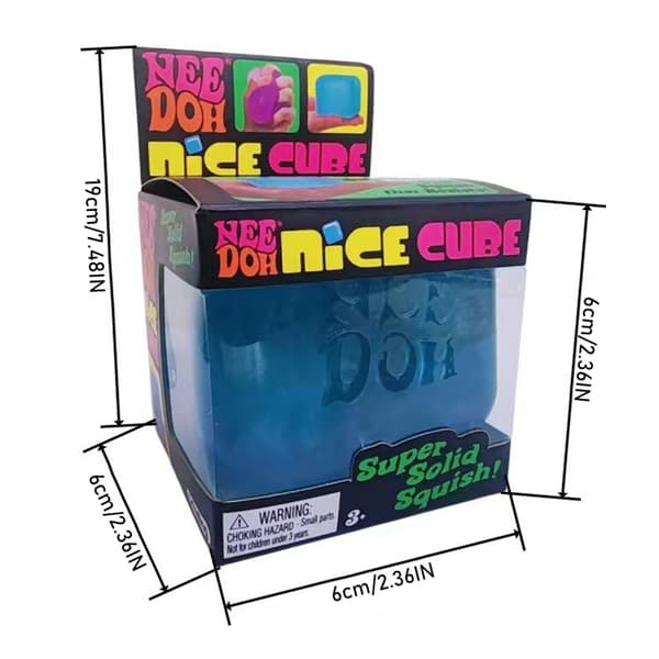 Kube sensorisk klemmelegetøj med super solid-squishnes - Alder 3 og opefter Purple
