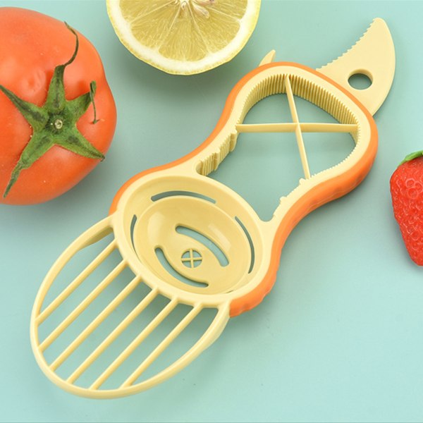 Kök Liten fruktskärare Bärbar multifunktionsverktyg för fruktskivor Kökstillbehör Orange