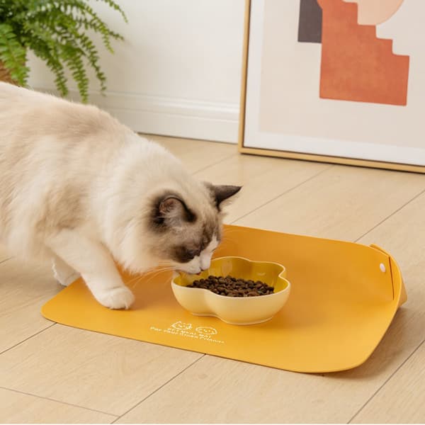 Fodermåtter til hunde Kattefodermåtte Skridsikker hundeskålmåtte Vandtæt bakkehynde Blue