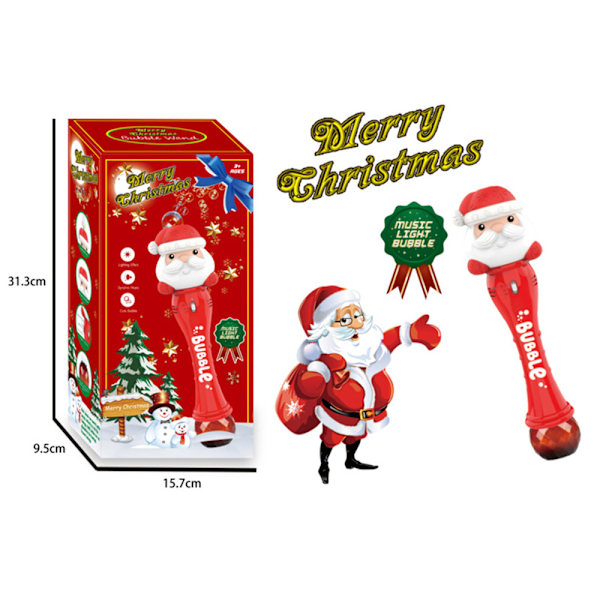 Christmas Santa Bubble Wands Leksaker för barn Bärbar stor kapacitet bubbelblåsare för pojke flicka barn Bx146