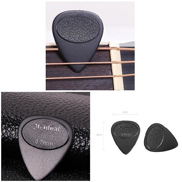 10 st Plockar 0,7 mm tjocklek Tillbehör Hållbar för elgitarr bas Ukulele Black