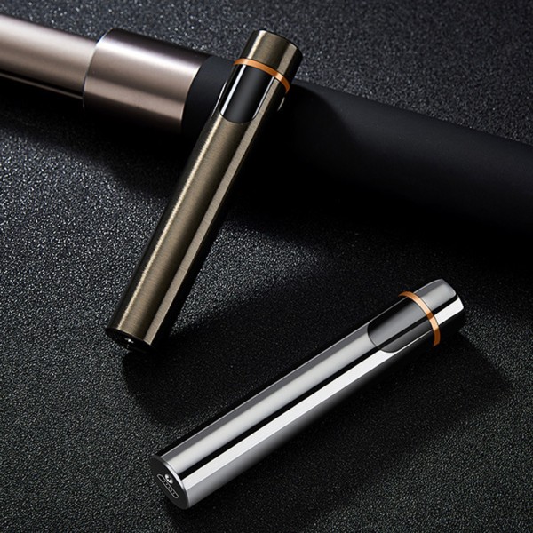 Mini Touch Sensor Flameless Lighter Bärbar USB Uppladdningsbar vindtät tändare Black