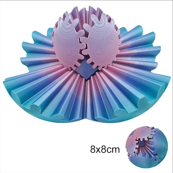 3D-tryckt boll roterande fidgets spinners boll rolig 3D-tryckt stressavlastande leksak för barn vuxna D 8x8cm