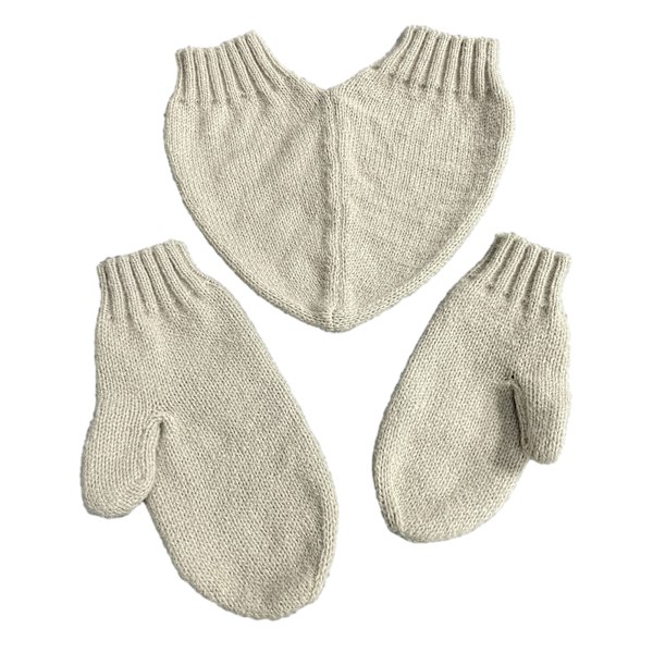 Love Heart Par Vante Snygg Värmande Stickad Vante För Shoppingkläder Light Grey