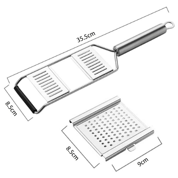 Multi-purpose Slicer Cuts Rostfritt stål rivjärn skalare Set Ost rivjärn Kål rivare Köksredskap för kök 3 In 1