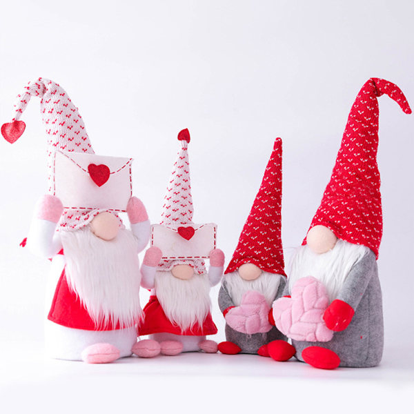 Alla hjärtans dag Kuvert/hjärta Ansiktslösa dockor Ornament Snyggt Flerfärgat dekorativt hantverk för hemrummet Women S