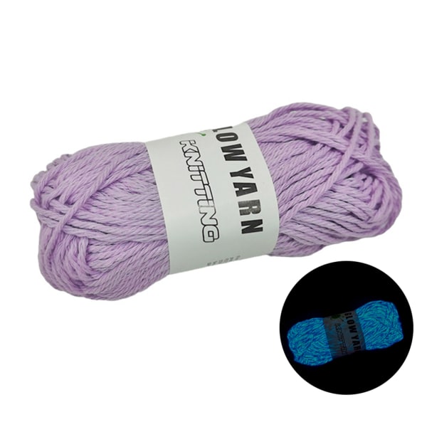 Handstickat DIY självlysande garn Multi-Color Emitting Blended Garn För Cardigan Scarf Purple