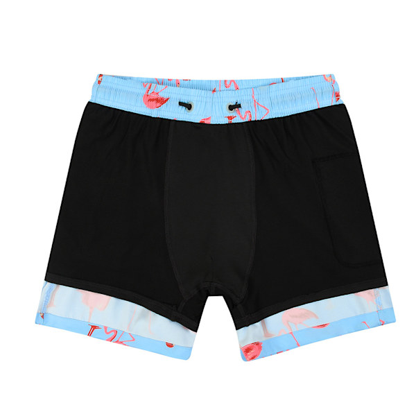 Dubbellagers bermudashorts för män med mobiltelefonhållare för Summer Beach Dark Blue Shark XXL